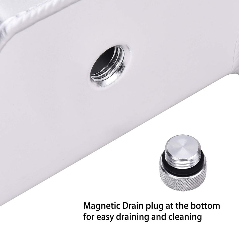 SPEEDWOW Coolant Overflow Tank, Aluminum Radiator Overflow Tank with Teflon Tape & O-ring Gasket, 1 L Universal Reservoir Expansion Tank (Silver) - Image 5